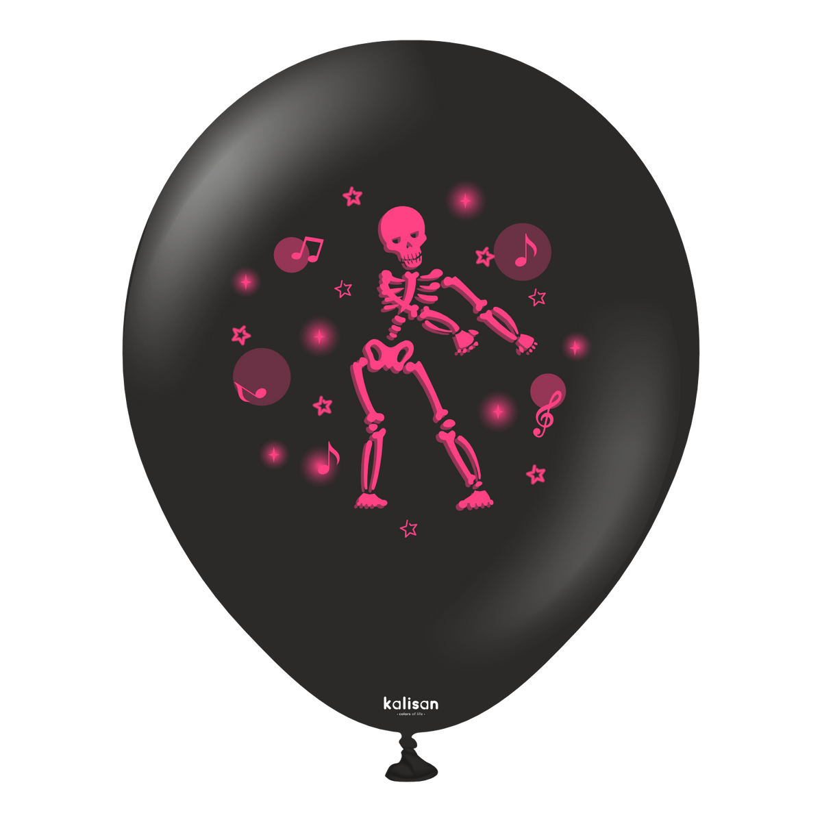 SET 25 Baloane latex 30cm Print Scheleti Neon