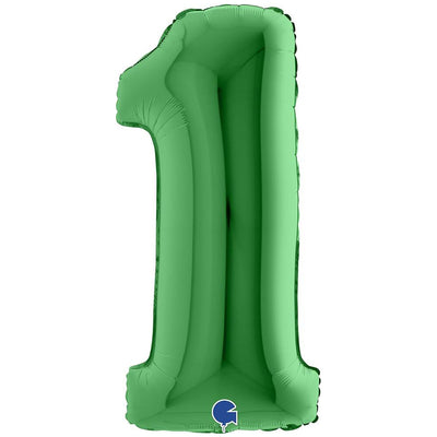 Balon Folie JUMBO CIFRA 1 VERDE 102 cm Grabo