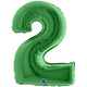 Balon Folie JUMBO CIFRA 2 VERDE 102 cm Grabo
