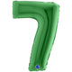Balon Folie JUMBO CIFRA 7 VERDE 102 cm Grabo