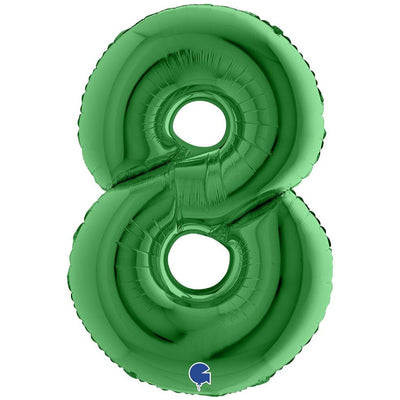 Balon Folie JUMBO CIFRA 8 VERDE 102 cm Grabo