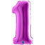 JUMBO Foil Balloon NUMBER 1 PURPLE 102 cm Grabo