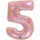 Jumbo Foil Balloon NUMBER 5 Rose Gold Glitter 102 cm Grabo