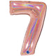 Jumbo Foil Balloon NUMBER 7 Rose Gold Glitter 102 cm Grabo