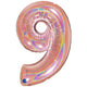 Jumbo Foil Balloon Number 9 Rose Gold Glitter 102 cm Grabo