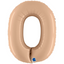 Foil Balloon Jumbo NUMBER 0 Nude 102 cm Grabo