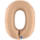 Balon Folie Jumbo CIFRA 0 Nude 102 cm Grabo