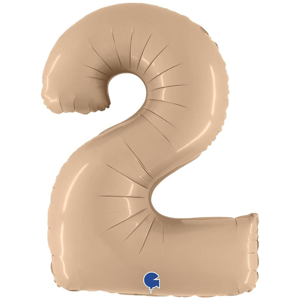 Jumbo Foil Balloon Nude NUMBER 2 102 cm Grabo