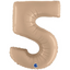 Jumbo Foil Balloon Nude NUMBER 5 102 cm Grabo