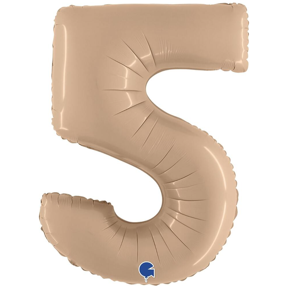 Jumbo Foil Balloon Nude NUMBER 5 102 cm Grabo