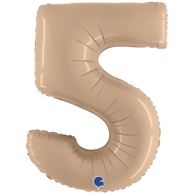 Balon Folie Jumbo CIFRA 5 Nude 102 cm Grabo
