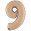 Jumbo Foil Balloon Nude NUMBER 9 102 cm Grabo