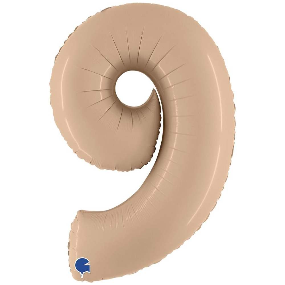 Jumbo Foil Balloon Nude NUMBER 9 102 cm Grabo