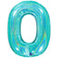 Balon Folie Jumbo CIFRA 0 Tiffany Glitter 102 cm Grabo