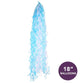 Light Blue/White decorative paper ribbon for 18 helium balloons - 15 x 86 cm PA6013