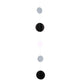 Decorative Ribbon - Circles White/Black/Silver 165cm PA6035