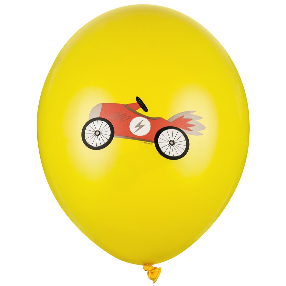 SET 10 Latex Balloons 30cm Happy Birthday Cars PDC1058