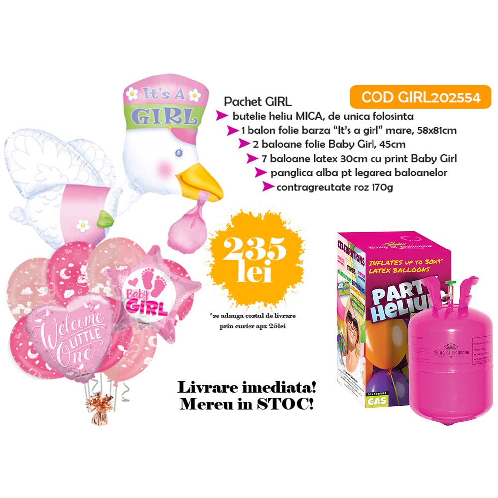 Pachet Baloane Fetita + Butelie mica GIRL202554