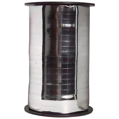 Metallic Silver Balloon Ribbon 500m