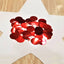 Confetti Metalic ROSU 1.5cm Rotund 100g