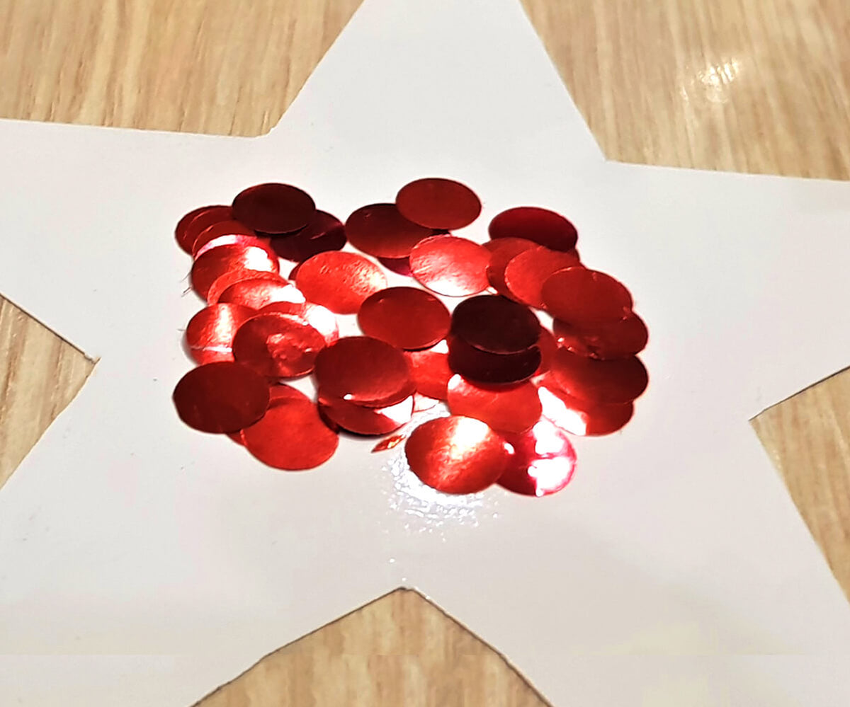Confetti Metalic ROSU 1.5cm Rotund 100g