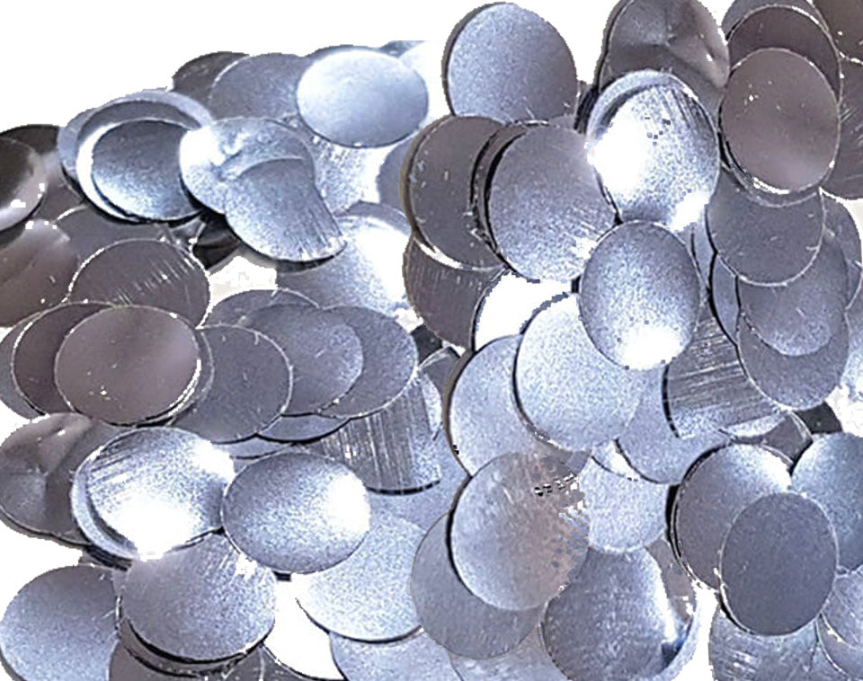 Confetti Metalic Argintiu 1.5cm Rotund 100g