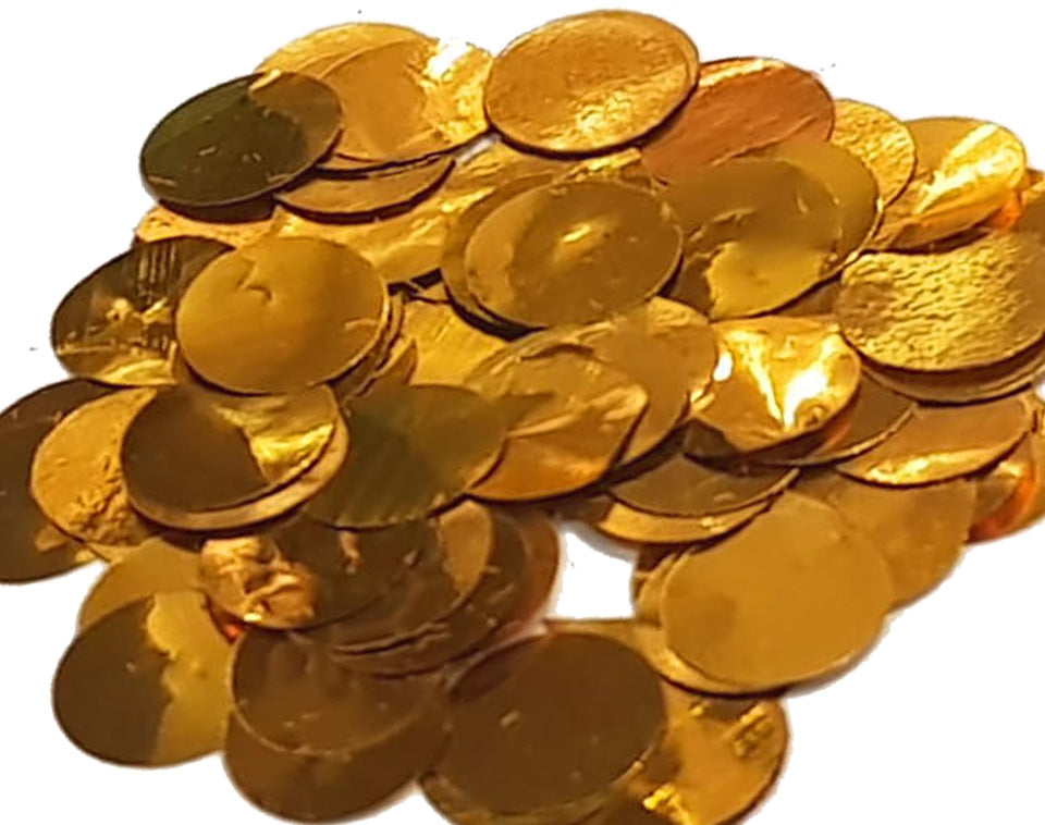 Confetti Metalic Auriu 1.5cm Rotund 100g
