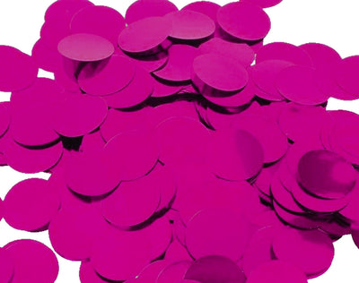 Metallic FUCHSIA Confetti 1.5cm Round 100g