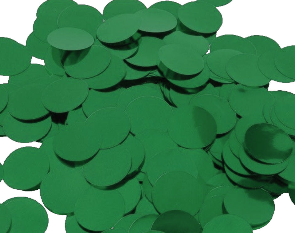 Confetti Metalic VERDE 1.5cm Rotund 100g