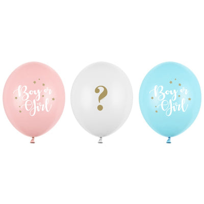 SET 10 Baloane Latex 30cm Gender Reveal Boy or Girl SB14P