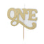 Lumanare Tort Prima Aniversare Gold "ONE" 6.5cm
