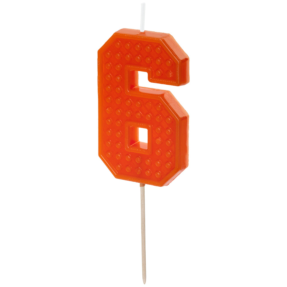 Lumanare Tort Cifra 6 Lego Brick 6 cm