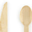 Set 18 Tacamuri lemn bleu deschis 16 cm