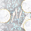 Set 18 Tacamuri lemn bleu deschis 16 cm