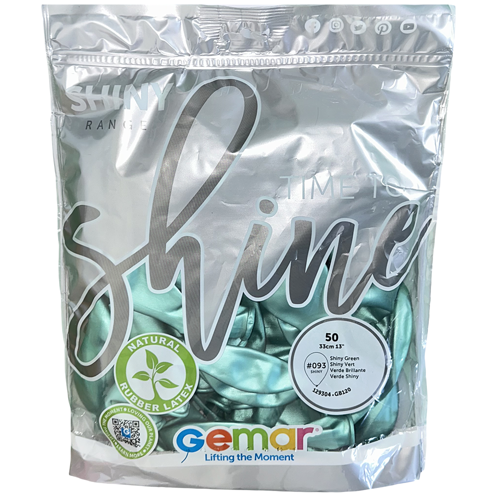 Baloane Latex 33cm Shiny Verde GB120.93