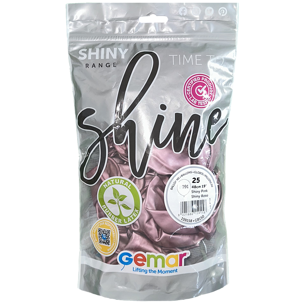 Baloane Latex 48cm Shiny Roz GB150.91