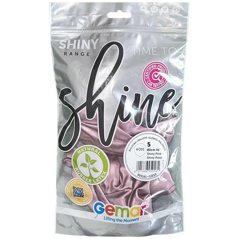 Jumbo Latex Balloon 80cm Shiny Pink GB30.91