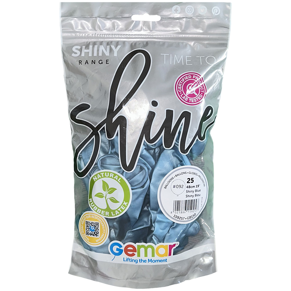 Baloane Latex 48cm Shiny Albastru GB150.92