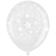 Baloane latex 30cm/ 12 inch TRANSPARENTE cu print STELUTE Roz