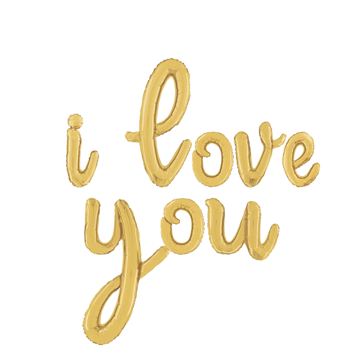Gold Cursive Foil Balloons I Love You