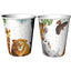 Set of 8 Party Cups with Wild Life Print 220/240ml