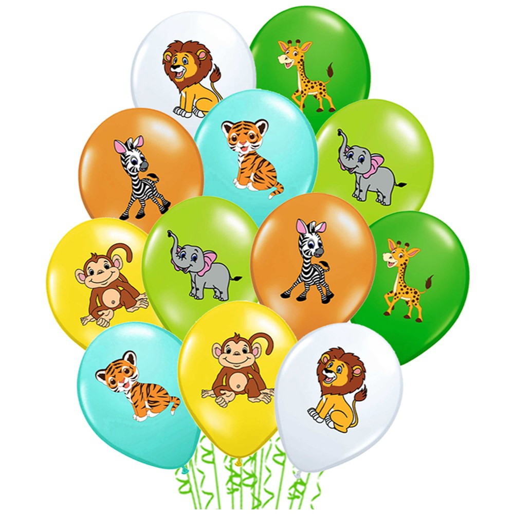 Set 15 Baloane cu heliu Tematica Jungla Prima Aniversare Balloons Shop 2022200