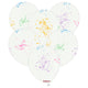 SET 25 Baloane latex 30cm Albe print Splatter 5 culori