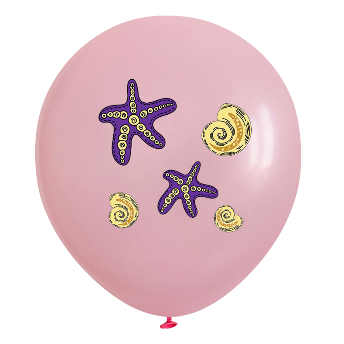 Set of 12 Assorted 30cm Latex Balloons with Mermaid Print