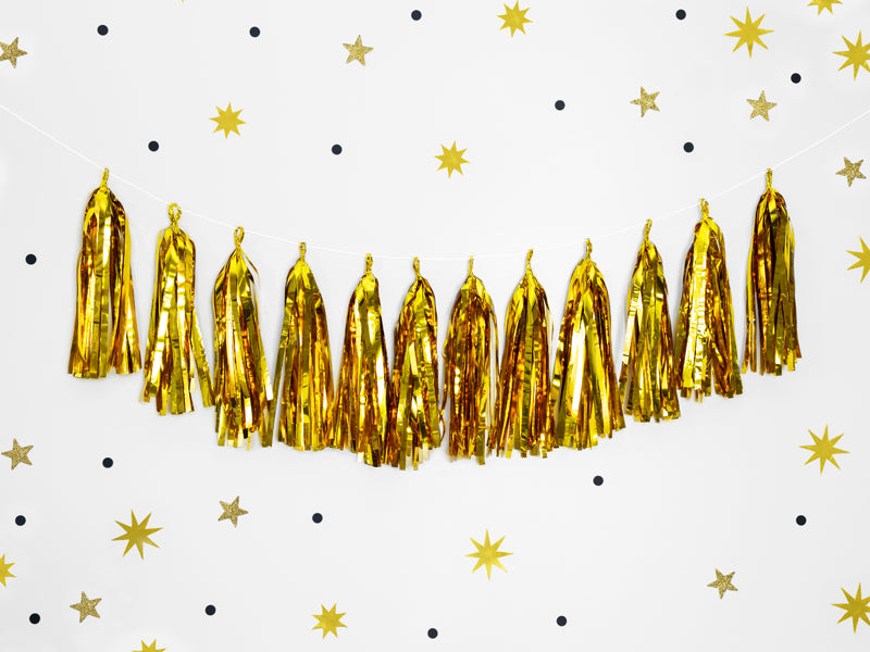 Decorative Gold Garland 12 Tassels/2m PDC1034
