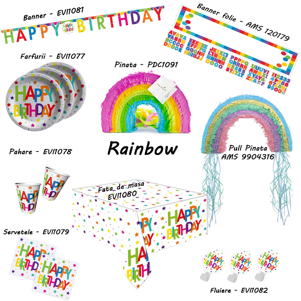 Banner Film - Primary Rainbow Customizable 165 x 50.8 cm AMS 120179
