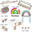 Set 8 Pahare Petrecere cu print Rainbow Happy Birthday HB7122