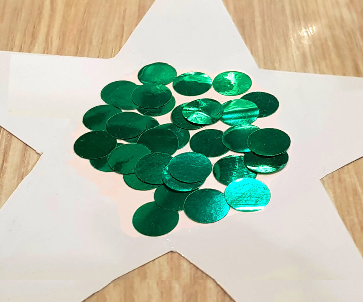 Confetti Metalic VERDE 1.5cm Rotund 100g