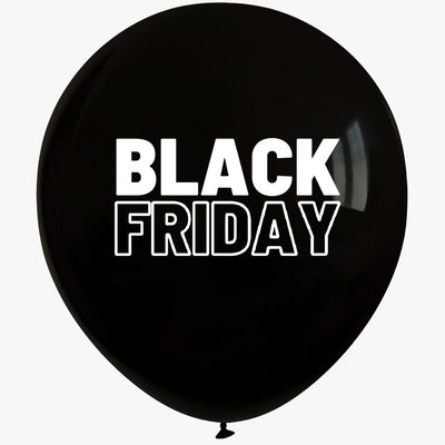 SET 50 Baloane negre 30cm print BLACK FRIDAY