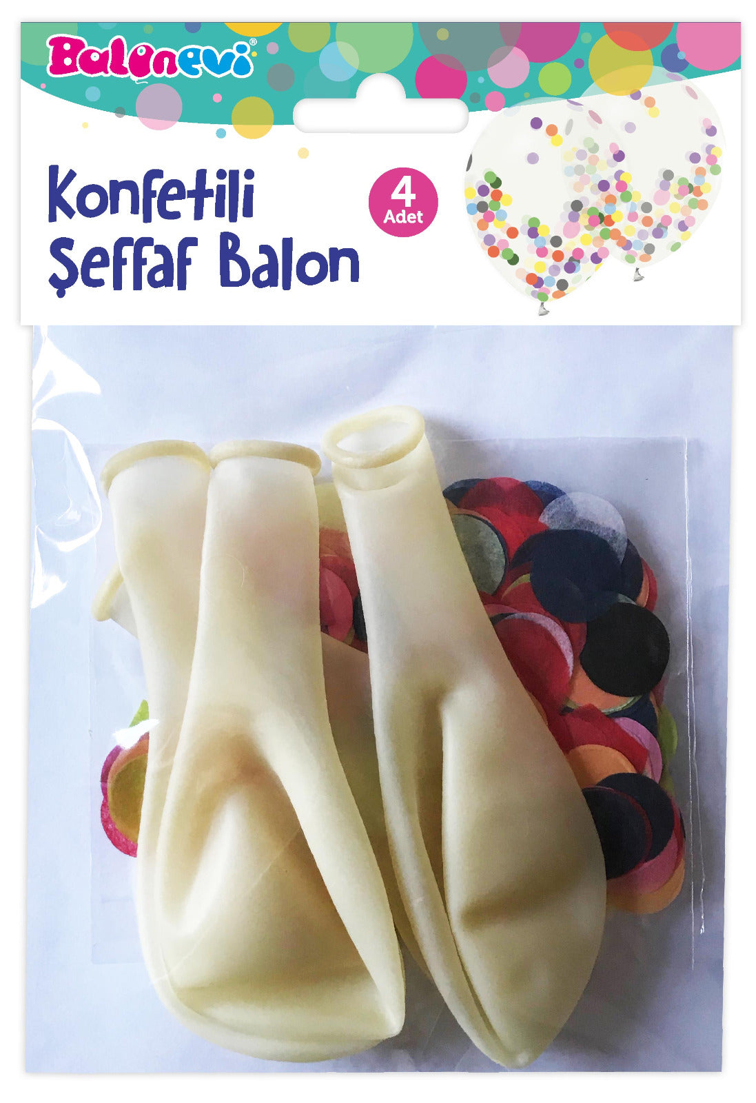 Set 4 Baloane cu Confetti 30cm BalonEvi